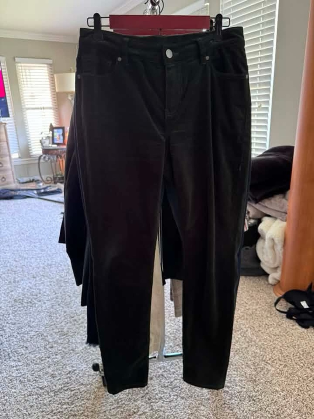 Cabi dark green Straight Leg corduroy pants